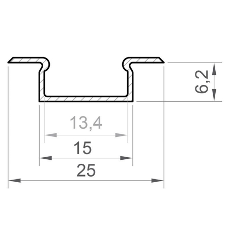 Profil wpuszczany typ P6-2