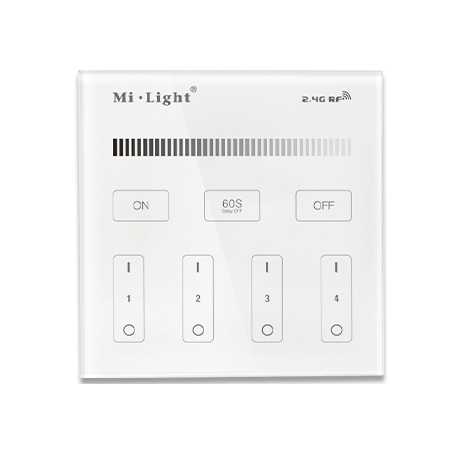 Mi-Light B1 panel natynkowy bateryjny mono 4-kanałowy biały